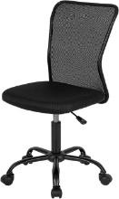 Mid Back Mesh Desk Chair, Armless, Black, Retail $50.00