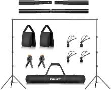 EMART 8.5 x 10 ft Photo Backdrop Stand, Adjustable, Retail $62.00