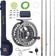 Sougayilang Fly Fishing Rod and Reel Combo, 4 Pieces, Retail $95.00