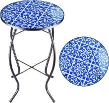 Outdoor Mosaic Accent Table, 14 Inch, Retail $30.00