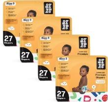 Hello Bello Premium Baby Diapers Size 3, 108 Count, Disposeable, Alphabet Soup, Retail $40.00