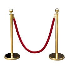 Gold Crown Top Decorative Rope, 3 pcs Set, (72" Red Velvet), Retail $140.00
