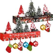 Soaoo 2 Pcs Christmas Stocking Holder w/ 6 Hangers (Brown Style), Retail $25.00