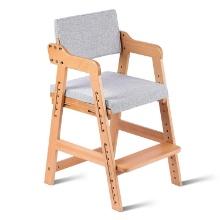 Ezebaby Wooden Adjustable Highchair w/Steps, (Natural Color), Retail $130.00