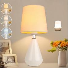 Bdayanx Sm Bedside Table Lamp w/ Fabric Shade for Kids Bedroom - (White)  Retail $25.00