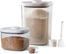 LivLab 10 Lbs Storage Container Bin, Rice Dispenser w/ Measuring Cup, Retail $70.00