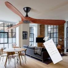 Yifi Deco Wood Ceiling Fan, No Light, with Remote, 60 inch, Retail $170.00