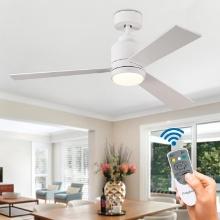 POLYECO Ceiling Fan with Lights, Remote, 48 Inch, Matte White, Retail $80.00