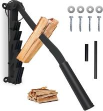 Wall Mounted Kindling Splitter for Wood with Dual Handle, (Black), Retail $100.00
