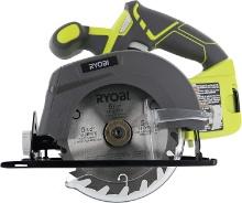 Ryobi One P505 18V Lithium Ion Cordless 5 1/2" Circular Saw, Green, Retail $80.00