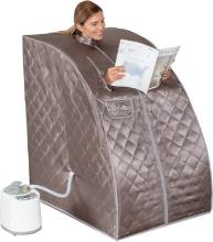 SereneLife Home Portable Steam One Person Sauna, (Black), Gray  Retail $120.00