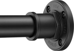 BRIOFOX  Shower Curtain Rod - 43 to 72" Stainless Steel, [Matte Black].  Retail $35.00