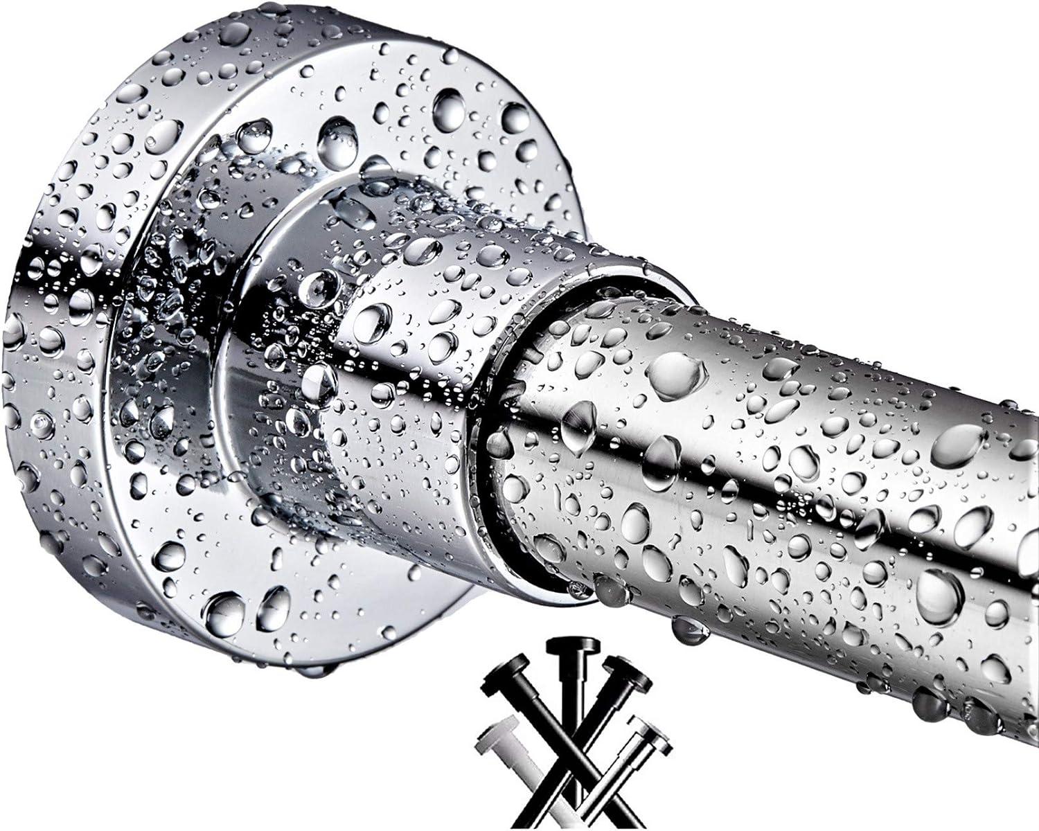 BRIOFOX Shower Curtain Rod 43-73" Polished 304 Stainless Steel.  Retail $35.00