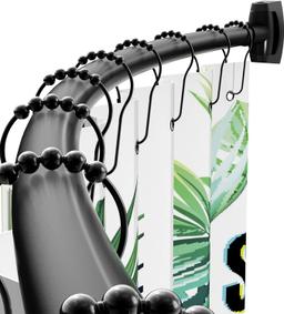 Bonpally Curved Shower Curtain Rod 43-72".  Black   Retail $40.00