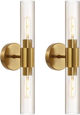 BAODEN Set of 2 [Gold-Tone] Bathroom Vanity Light Fixture. Retail $120.00