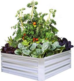 Metal Planter Box, Outdoor Flower Bed Kit [Steel]  3x3x1FT.  Retail $40.00