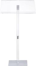 HMYHUM Acrylic Podium Stand, Metal Base, 23.6" L x 15.7" W x 41.7" H, Retail $90.00