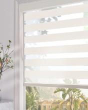 Persilux Zebra Blind Dual Layer Roller Sheer Shade, 33" W X 72" H, [Beige). Retail $60.00