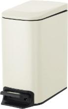 Cesun Trash Can w/Lid, Step Pedal, 6 L/1.6 Gal, Stainless Steel, (Creamy White), Retail $35.00