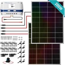 Serenelife 200 Watt Portable Solar Panel Kit, 2 Pcs 100W ea. Monocrystalline Set, Retail $275.00