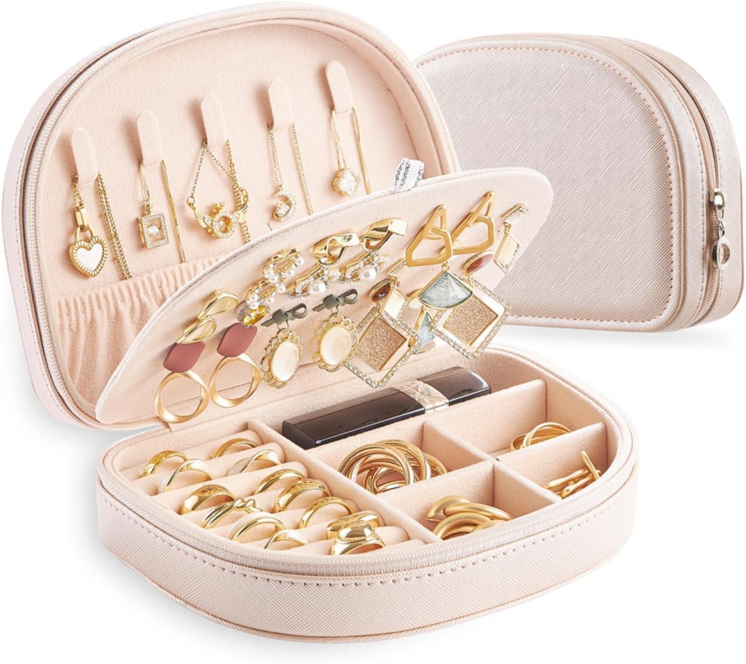 Travel Jewelry Box Case, Seashell-Shaped, (Apricot), Retail $22.00