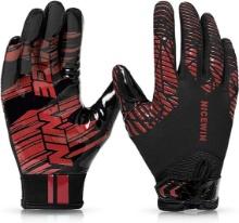 NICEWIN Football Gloves, Youth Receiver Gloves for Kids, Size Medium, Retail $25.00