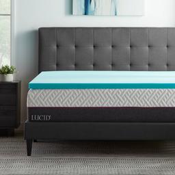 Lucid Comfort Collection Gel Memory Foam Topper - Twin, Retail $95.00