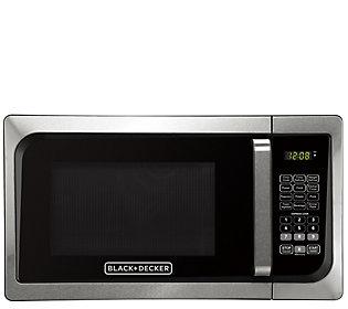 BLACK+DECKER 0.9 Cu. Ft. Microwave w/Pull Handle, Stainless Steel, Retail $120.00