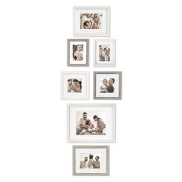 Belle Maison 7-piece Gallery Frames Set, White and Gray, Retail $45.00