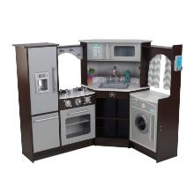 KidKraft Housekeeping Toys - Espresso Ultimate Corner Play Kitchen, Retail $180.00