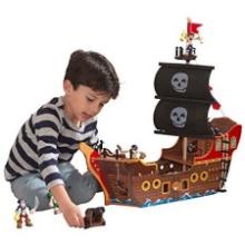 KidKraft Adventure Bound Wooden Pirate Ship, Multicolor, Retail $100.00
