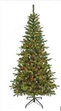 National Tree Company 7-Ft Feel-Real 350-Light Artificial Christmas Tree, Green, Retail $200