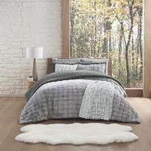 Koolaburra by UGG Izzel Faux Fur Comforter Set with Shams, Blue, King, Retail $330.00