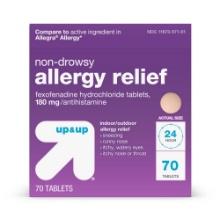 Fexofenadine Hydrochloride Allergy Relief Tablets, 180 mg - 70ct, Retail $27.00