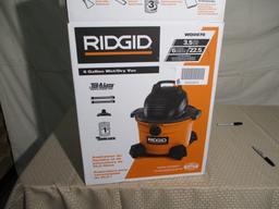 RIDGID 6 Gal. 3.5-Peak HP Wet Dry Vac, $57.47 Est. Retail Value