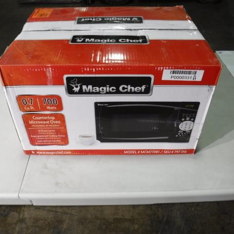 Magic Chef 0.7 cu. ft. Countertop Microwave in Black, $71.47 ERV