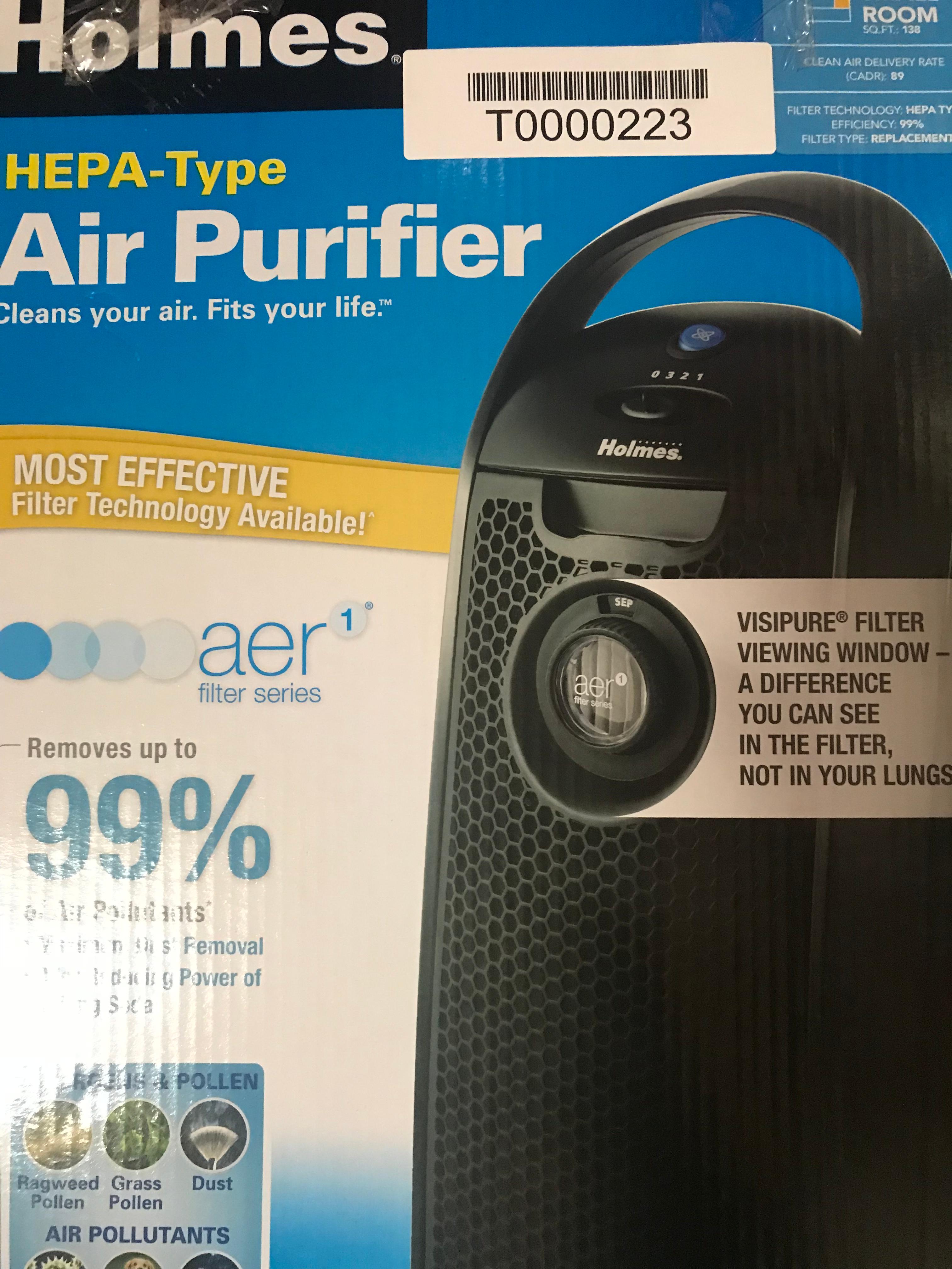 Holmes aer1 Tower Air Purifier with Visipure. $76.72 ERV