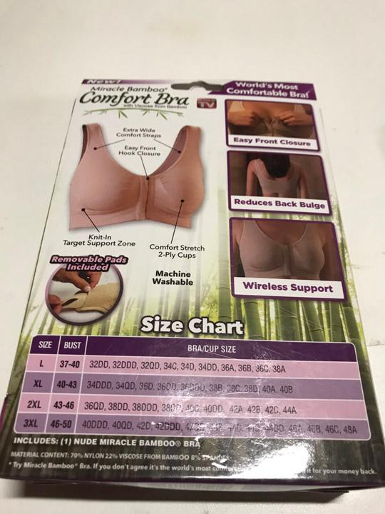 As Seen on TVÃ‚Â® Miracle Bamboo Bra - Buff Beige XL. $17.24 ERV