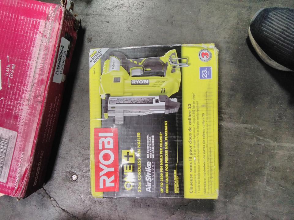 Ryobi 18-Volt ONE+ AirStrike 23-Gauge Cordless Pin Nailer. $148.35 ERV