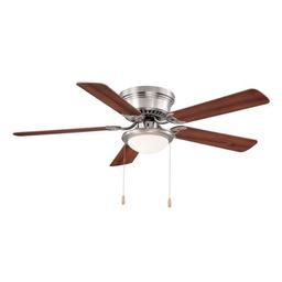 Hugger 52 in. LED Indoor Brushed Nickel Ceiling Fan with Light Kit. $57.47 ERV