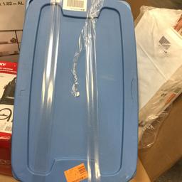 Sterilite Latching 35-gal. Storage Tote in Lapis Blue. $22.98 Est. MSRP