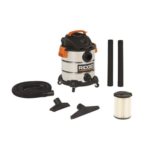 RIDGID 10 Gal. 6.0 Peak HP Stainless Wet Dry Vac. $113.85 Est. MSRP