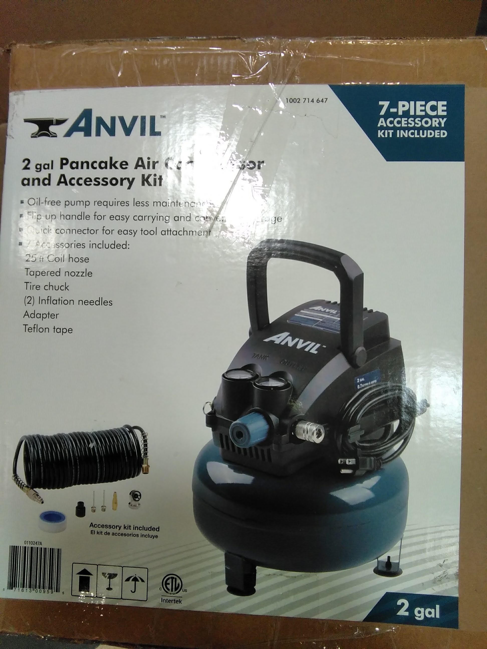 ANVIL 2G Pancake Air Compressor with 7-Pieces Accessories Kit. $79.35 ERV