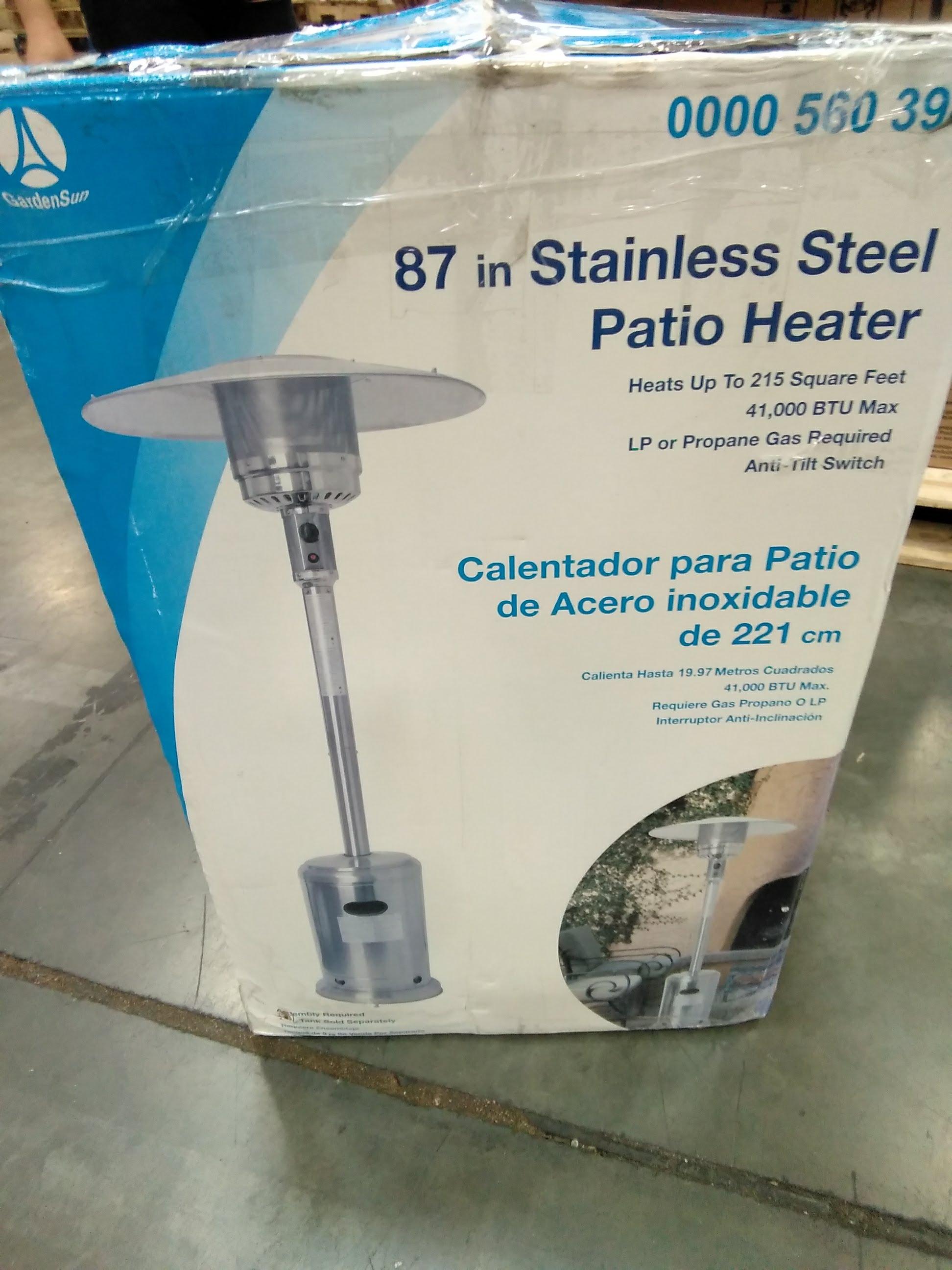 Gardensun 41,000 BTU Stainless Steel Propane Patio Heater. $159.85 ERV