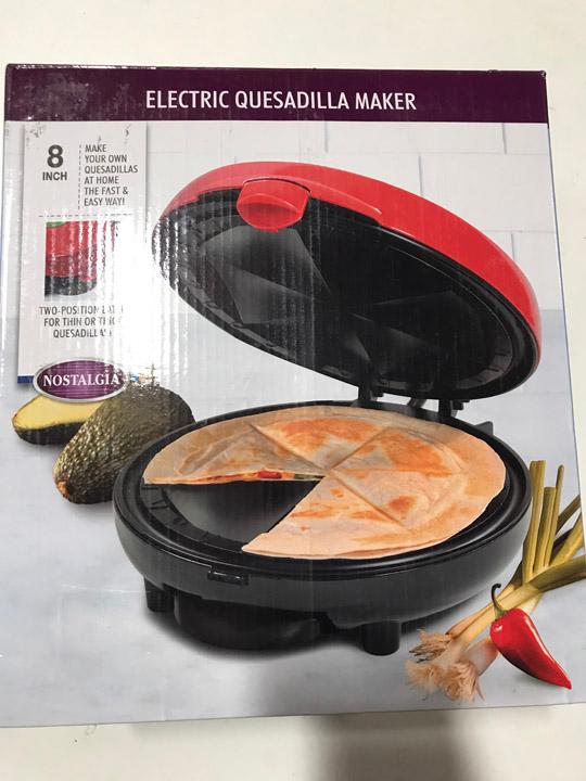 Nostalgia EQM200 6-Wedge Electric Quesadilla Maker with Extra Stuffing Latch. $35.24 ERV