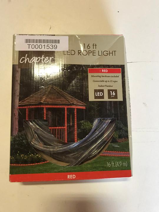 Chapter 16' Rope Light, Red. $14.81 ERV