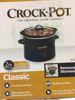 Crock-Pot 2-QT Round Manual Slow Cooker, Black. $28.75 ERV