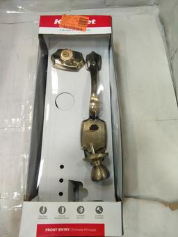 Kwikset Belleview Antique Brass Single Cylinder Door Handleset w/ SmartKey. $102.35 ERV