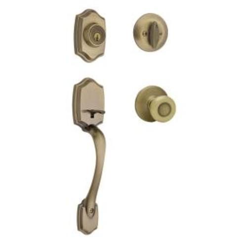 Kwikset Belleview Antique Brass Single Cylinder Door Handleset w/ SmartKey. $102.35 ERV