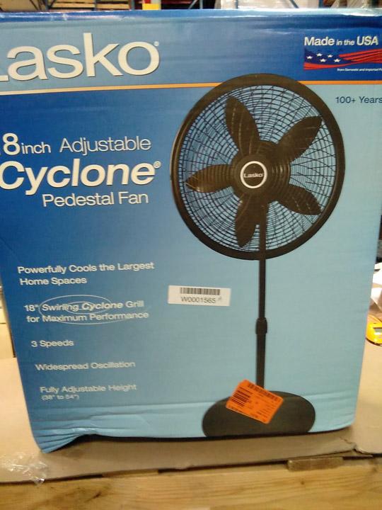 18 In. Adjustable Cyclone Pedestal Fan. $82.49 ERV